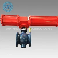 Једноступно и двоструко дјеловање АВ Сцотцх Иоке пнеуматски актуатори